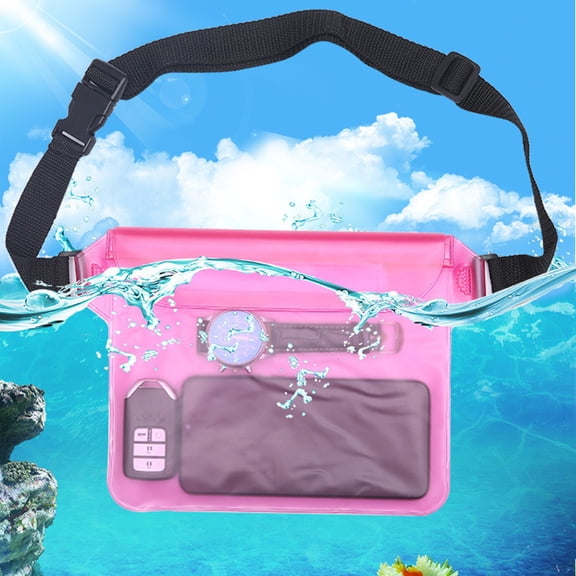 Waterproof Fanny Pack - Cruise Essentials 2026 - Waterproof Pouch With Adjustable Waist Strap, Triple Zipper Roll-Top Dry Bag for Phone, Keep Passport Valuables Dry for Beach Kayaking Boating
