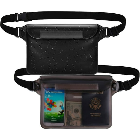 Waterproof Fanny Pack,Waterproof Pouch for Phone Passport Wallet Purse with Waist Strap,Floating Waterproof Bags for Travel Beach Swimming Kayaking Boating Pool Accessories