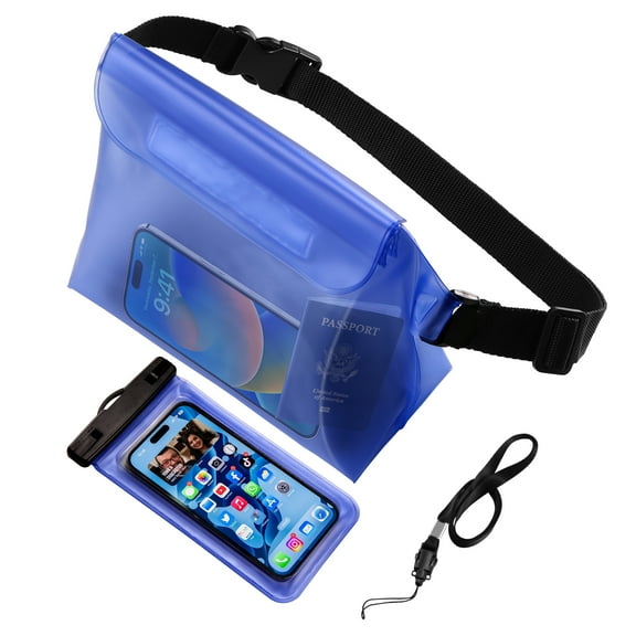 Waterproof Fanny Packs , Waterproof Dry Bag Pouch Phone Waterproof Waist Pouch Dry Bag, Beach, Kayaking, Swimming, Boat Essentials, Suitable for All iPhone 16 15 14 13 Pro Max