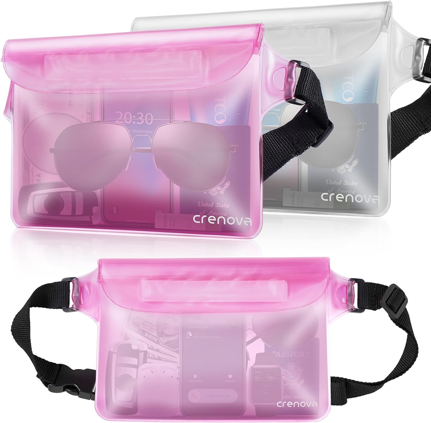 Waterproof Fanny Packs for Women, Sandproof Dry Bag for Beach, Water proof Pouch for Phone Passport Purse, Floating Waterproof Bags for Cruise Travel Water Park Boating Fishing Diving Surfing Kay