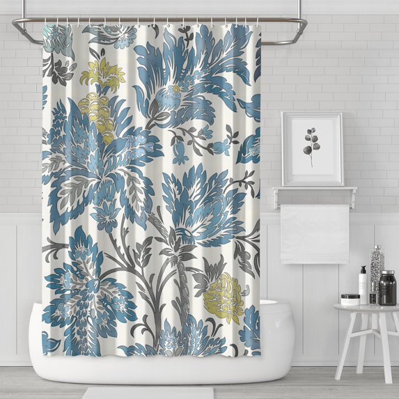 Waterproof Farmhouse Outdoor Shower Curtain 72x72 Inch Boho Style Polyester Unique Shower Curtain for Bathroom Hotel Home Decor with 12 Plastic Hooks