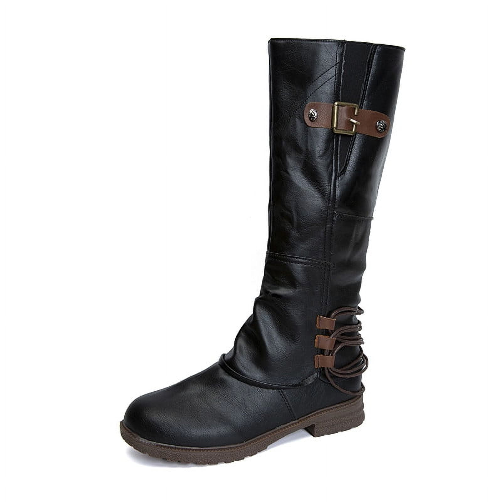 Waterproof Fashion Heel Side Zipper Boots High Color Boots Women's Boots Rain Boots Women Boots for Women Warm on Womens Cutout Booties And Boots Boot for Women Dress Boots for Women with