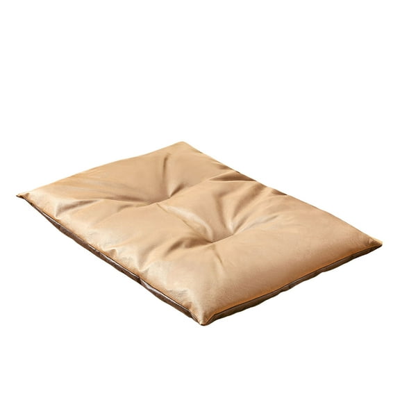 Waterproof Leather Elevated Dog Bed for Outdoor Use, Portable Pet Cot for Small Medium Dogs Cats,All-Season Comfortable Dog Mat with Tech Fabric,Durable Raised Dog Bed(Coffee,25.59*19.69Inch)