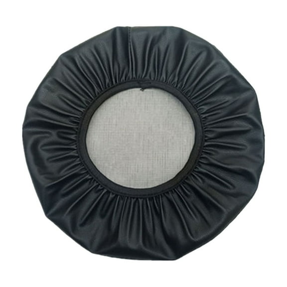 Waterproof Faux Leather Round Bar Stool Cover | Non-Slip Elastic Edge | 35x35cm Seat Protector for Kitchen & Bar Stools | Blue, Red, Brown