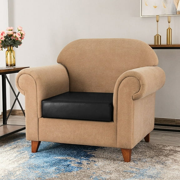 Waterproof Faux Leather Sofa Seat Cushion Cover Stretch Chair Couch Slipcovers