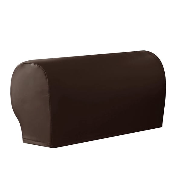 Waterproof Faux Pu Leather Armrest Covers Vintage Stretch Arm Covers for Chairs Couch Sofa Armchair Slipcovers for Recliner Sofa 2pcs,