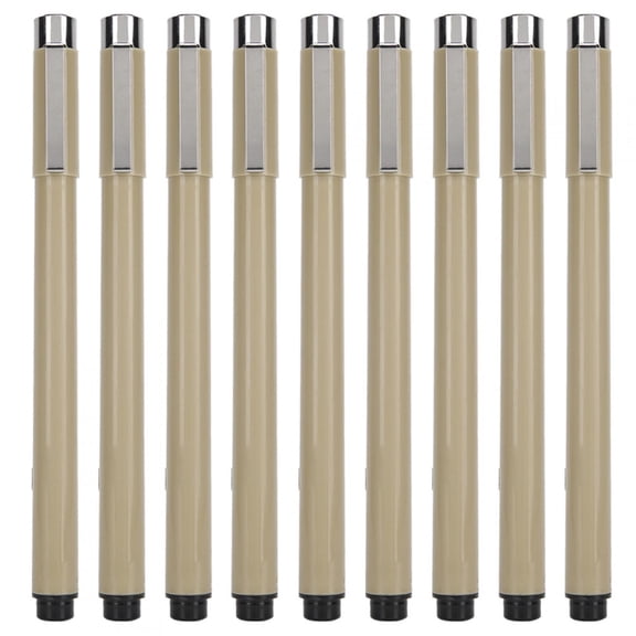 Waterproof Fineliner Pens Set, Black Ink Needle Tip Micro Line Fine Point Drawing Pen for Sketching Designing Painting Art, 9 Count (0.4 inches / 1.0 cm)