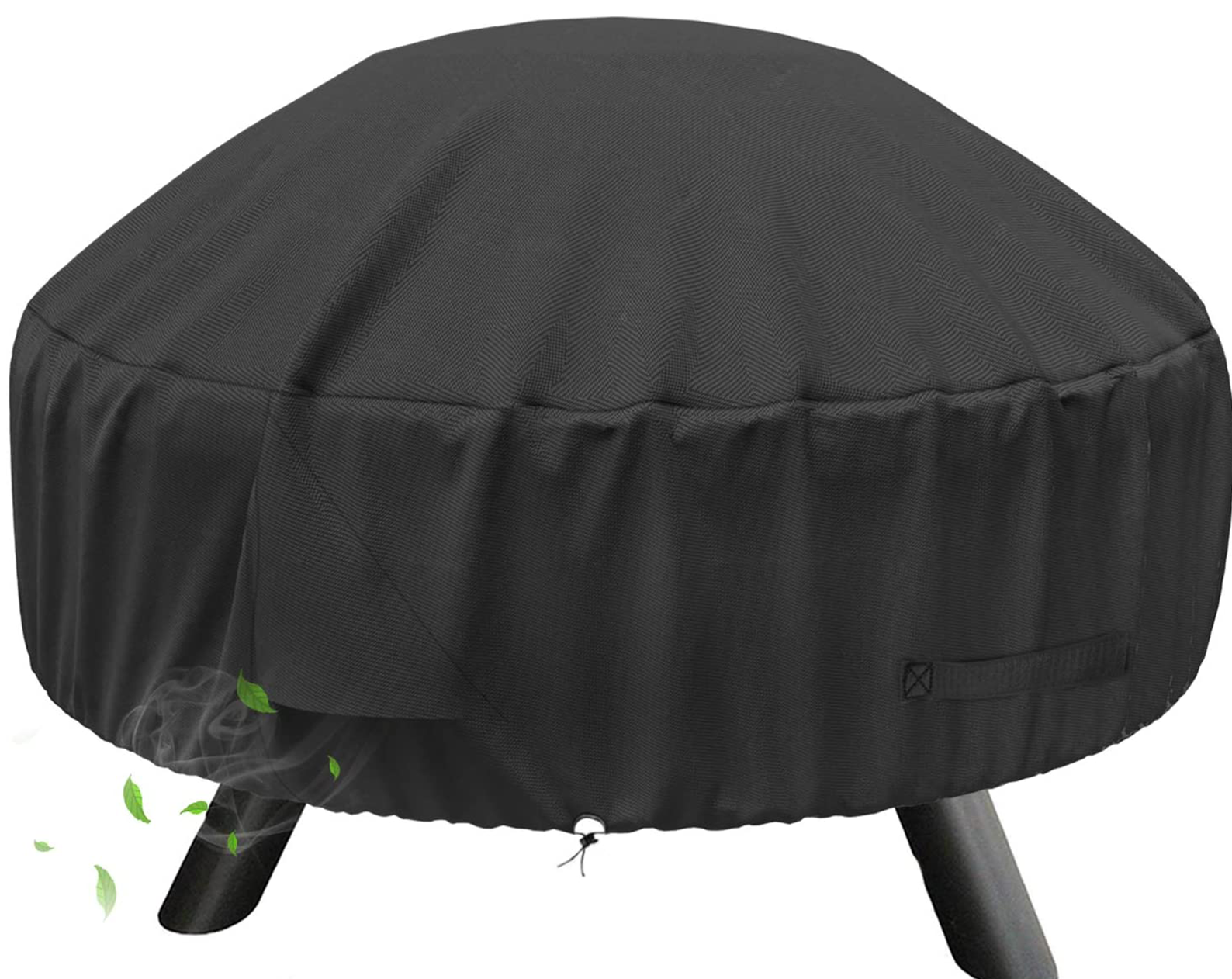 Aleko Heavy Duty Fire Pit Cover Black 32 x 14 Inches