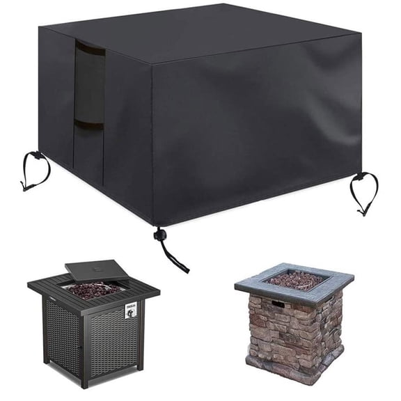 Waterproof Fire Pot Cover (76X76X63Cm),1X Waterproof Fire Pit Cover,Cover Inch Fire Patio 30X30X24.5 Duty Heavy for Housekeeping & Organizers