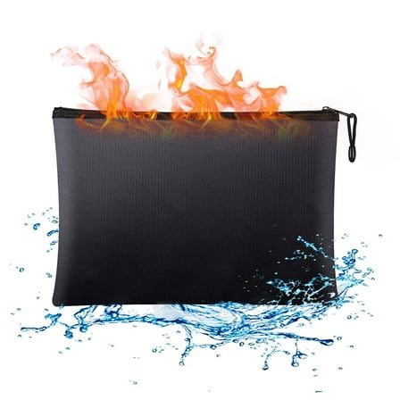 Waterproof Fireproof Document Bag,13.4"x9.4" Fireproof Bag for Documents,Fireproof Money Bag with Zipper,Fireproof Safe Storage Pouch for Holder,File,Cash,Passport,Tablet