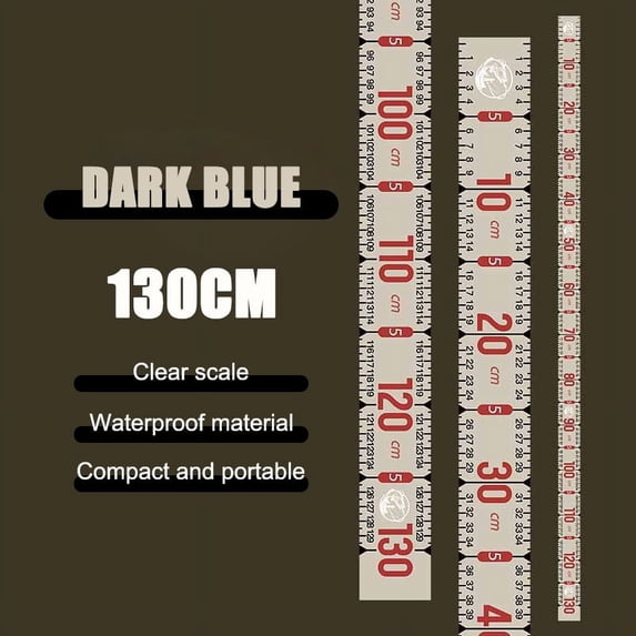 Waterproof Fish Measuring Ruler 130cm Foldable Fishing Measuring Tape Sticker Fishing Accessories Tackle Tool