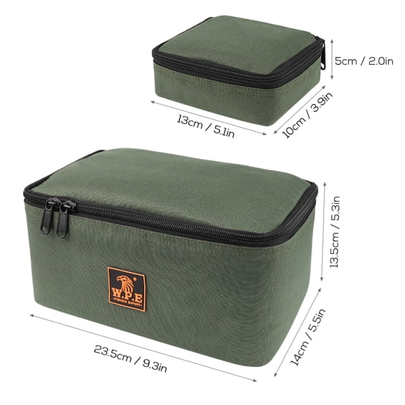 Waterproof Fishing Tackle Bag with 4 Small Pouches, Portable Reel and Bait Storage Organizer Case 25.0x14.0x14.0 in / 63.5x35.6x35.6 cm