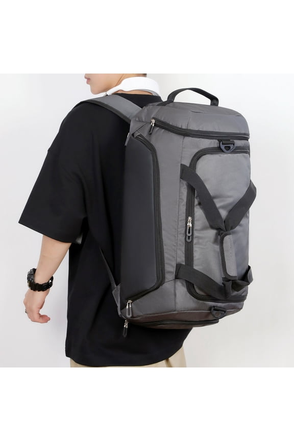 Waterproof Fitness Large Capacity Dry Wet Separation Sports Bag,Black Backpack