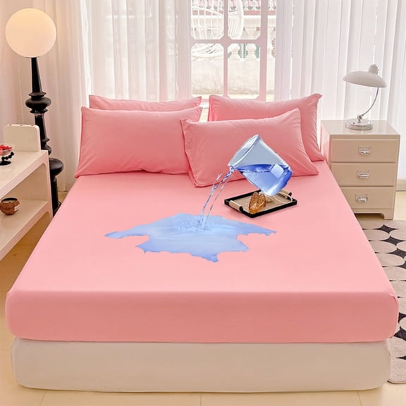 Waterproof Fitted Mattress Protector Queen Size 63x79 Inch, Noiseless Breathable Bed wrap with TPU Backing, device Washable Mattress Pad for Potty Training and Adults, 12 Inch Deep Pocket