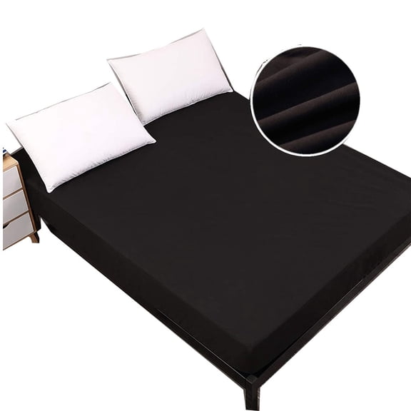 Waterproof Fitted Sheet, 140 X 200 Cm, For Home,Travelling-Schwarz