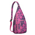 thumbnail image 1 of Waterproof Flamingo Hiking Sling Backpack for Women – Cute Tropical Bird Crossbody Chest Bag with Adjustable Strap, Hawaiian Floral Travel Backpack for Beach, Outdoor & Everyday Use, 1 of 4