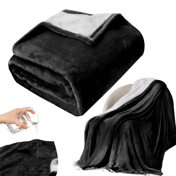 Waterproof Fleece Blanket, Multi-Color Warm Throw Blanket, Microplush Fleece Blanket, Warm and Plush Winter Blanket for Couch & Outdoor Use(5×6.66Ft)