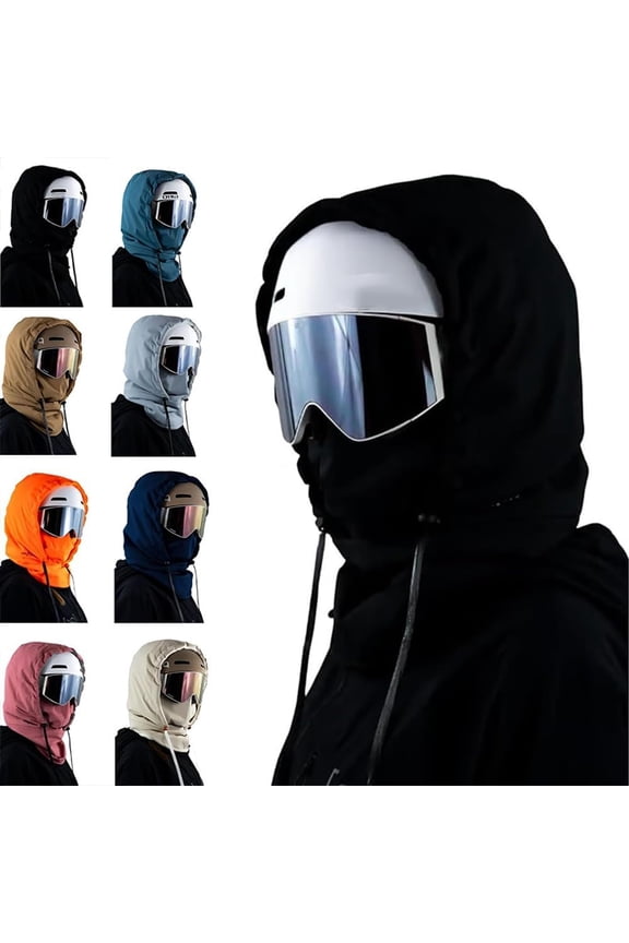 Waterproof Fleece Lined Hood, 3-in-1 Balaclava Design With Ski Mask For Skiing Snowboarding And Winter Cycling For In Outdoor Activities