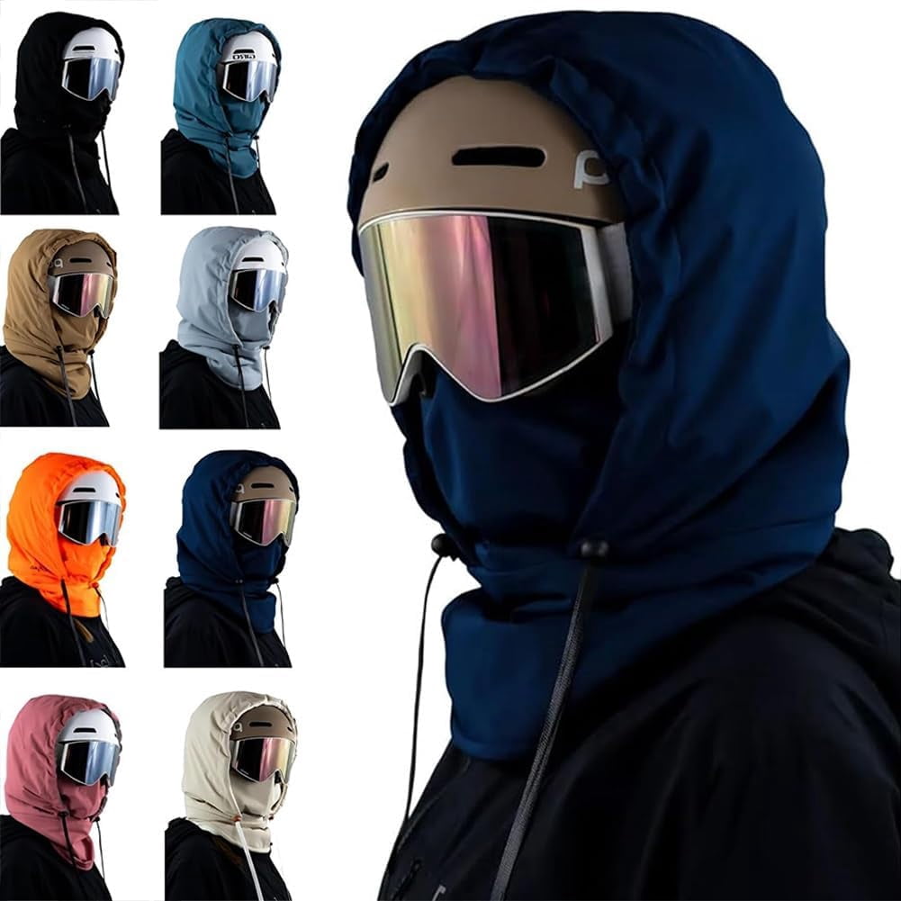 Waterproof Fleece Lined Hood, Multifunctional 3-in-1 Agriculture Hood Hat with Drawstring, Suitable for Skiing, Hiking and Other Outdoor Activities