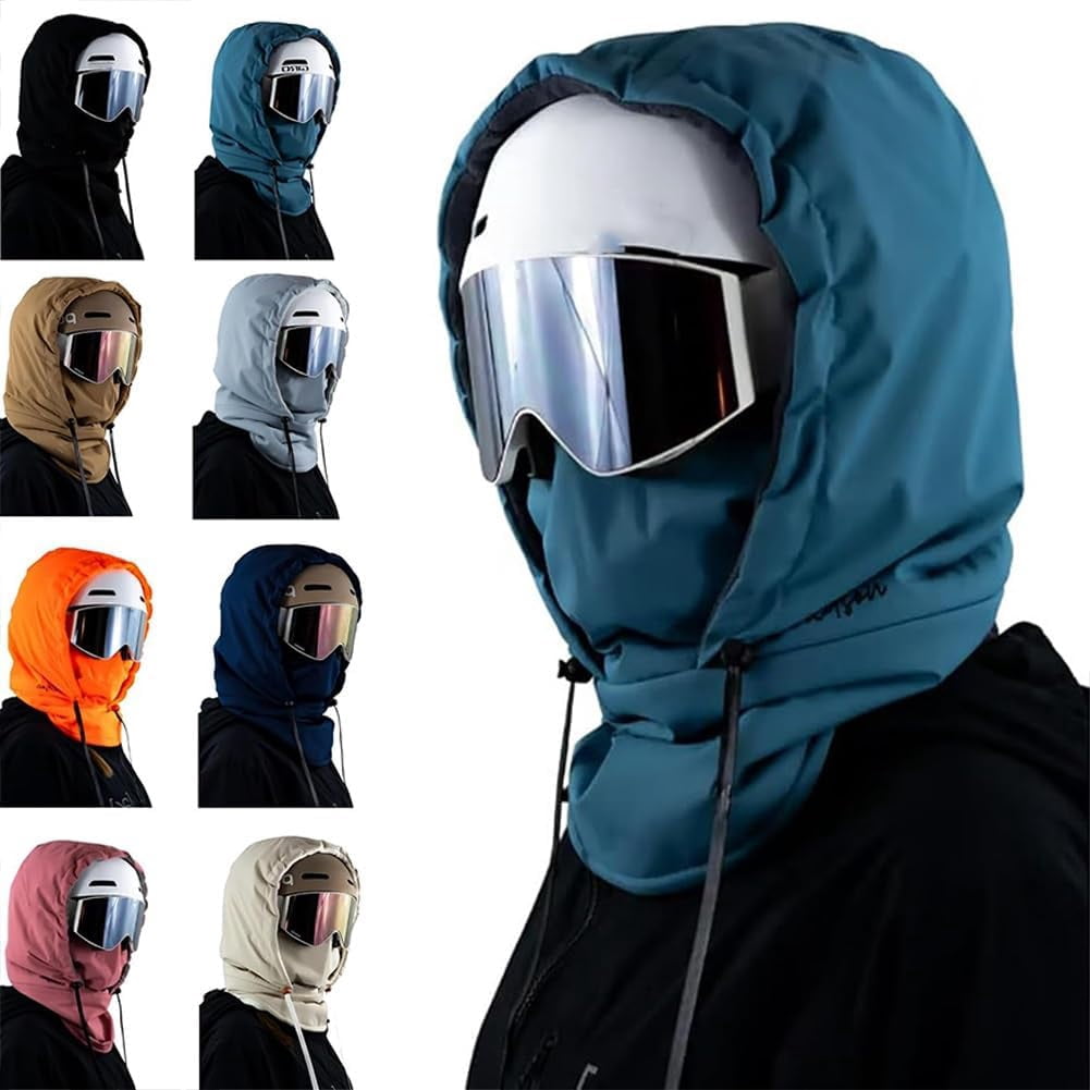 Waterproof Fleece Lined Hood, Multifunctional 3-in-1 Agriculture Hood Hat with Drawstring, Suitable for Skiing, Hiking and Other Outdoor Activities