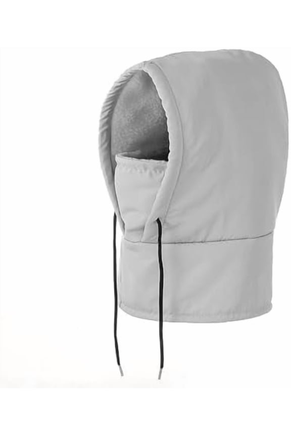 Waterproof Fleece-Lined Hood, Winter Ski Mask Hood Hat Women Men, Balaclava Over Helme Hand-Sewn Full-Face Warmth for Snowboarding, Ice Fishing