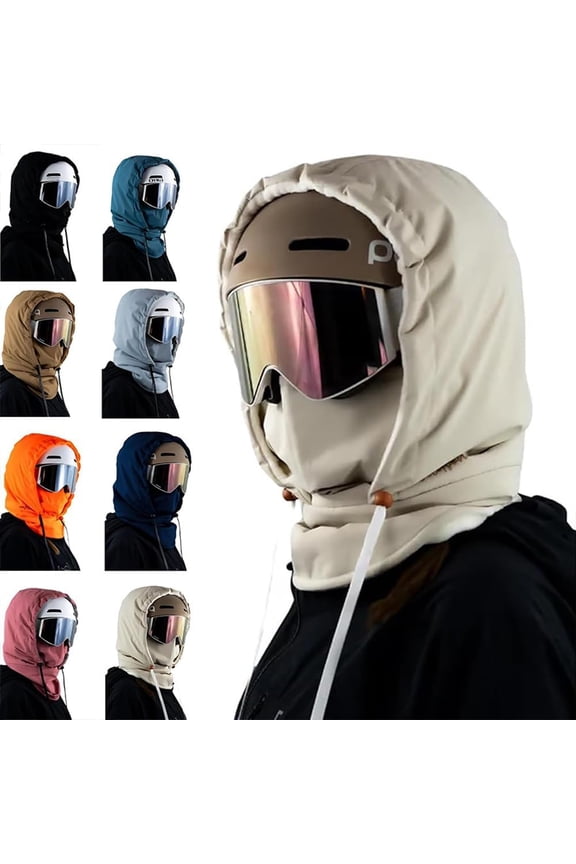 Waterproof Fleece-Lined Hood for Skiing Winter Balaclava Hat Snowboarding Winter Ski Cycling Face Mask Men Women