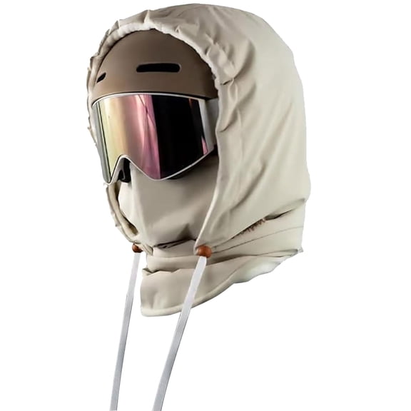 Waterproof Fleece-Lined Hood for Skiing Winter Hat Multifunctional 3-in-1 Snowboarding Winter Ski Face Hickened Full Cover for Men Women