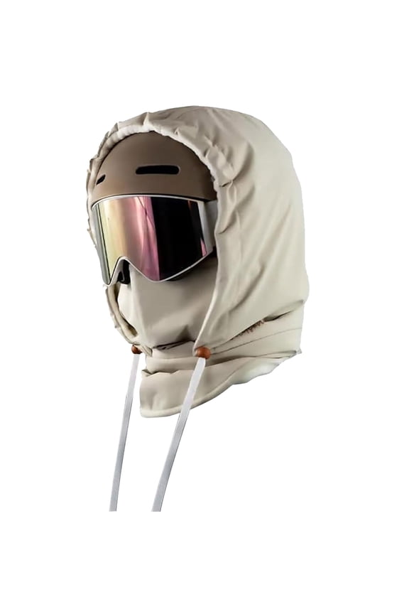Waterproof Fleece-Lined Hood for Skiing Winter Hat Multifunctional 3-in-1 Snowboarding Winter Ski Face Hickened Full Cover for Men Women