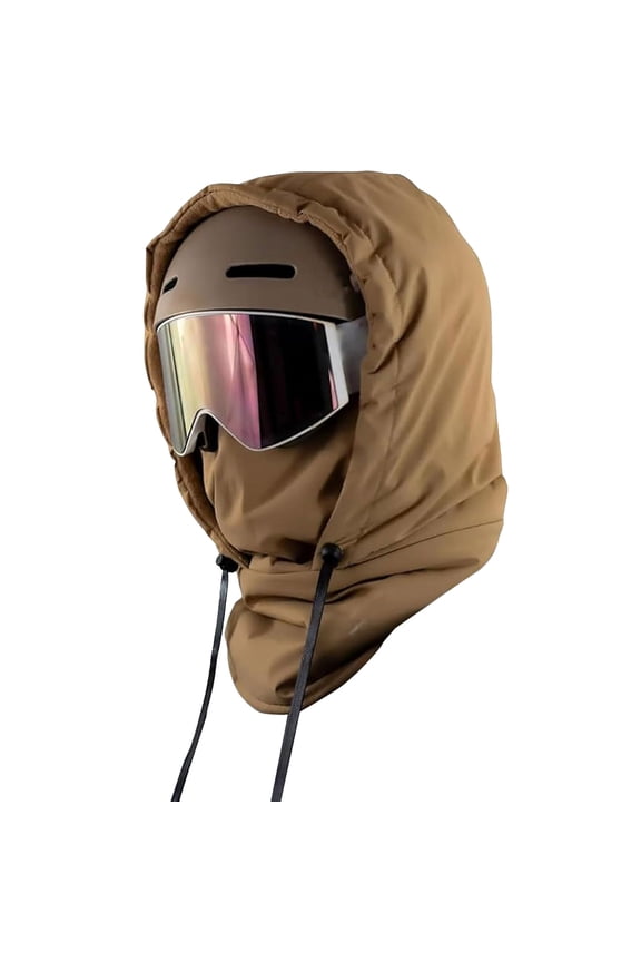 Waterproof Fleece-Lined Hood for Skiing Winter Hat Multifunctional 3-in-1 Snowboarding Winter Ski Face Hickened Full Cover for Men Women