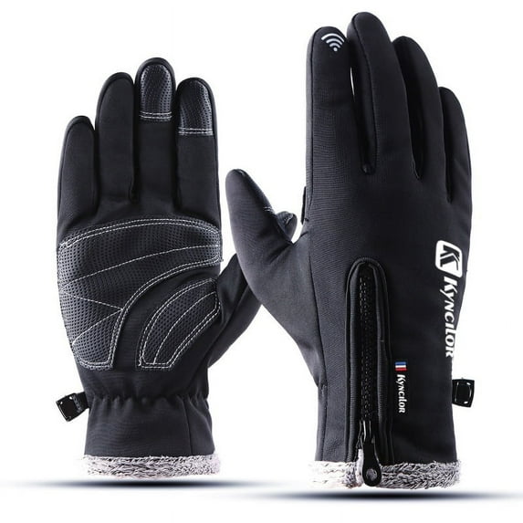 Waterproof Fleece Men Women Cycling Goloves Wind-proof Thermal Touch Screen Outdoor Sport Snowboard Gloves