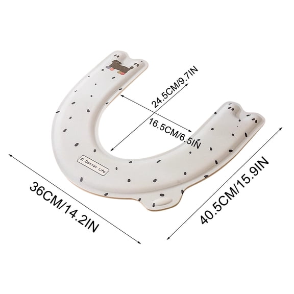 Waterproof Flexible Toilet Seat Cushion with Cute Patterns - Comfortable Soft-Pad U-Shaped Design for Enhanced Bathroom Experience