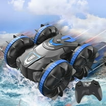 Waterproof Flip-Proof Stunt RC Car - 360° Drift, 50m Range, LED Lights & Crash-Resistant ABS - Red RC Toy Gift for Age 7 Blue