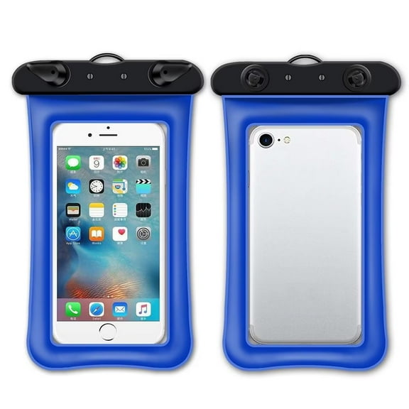 Waterproof Floating Phone Case for iPhone and Android with Lanyard, Waterproof Cellphone Pouch Dry Bag [Blue]