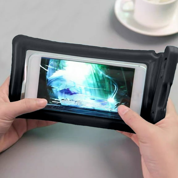 Waterproof Floating Phone Case with Lanyard for Swimming, Beach, Boating - Universal Smartphone Protection Bag, Black/Blue/Pink/White, 1-Piece