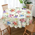 thumbnail image 1 of Waterproof Floral Tablecloth, Summer Tablecloth, Round 60 inch, Fabric Table Cloth for Dining, Holiday, Parties, Picnic, indooor, Outdoor use, 1 of 6