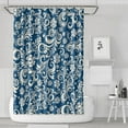 thumbnail image 1 of Waterproof Flower Pattern Shower Curtain 72x72 Inch Boho Style Polyester Unique Shower Curtain for Bathroom Hotel Home Decor with 12 Plastic Hooks, 1 of 5
