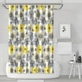 thumbnail image 1 of Waterproof Flower Watercolor Gray Yellow Art Shower Curtain 72x72 Inch Boho Style Polyester Unique Shower Curtain for Bathroom Hotel Home Decor with 12 Plastic Hooks, 1 of 5