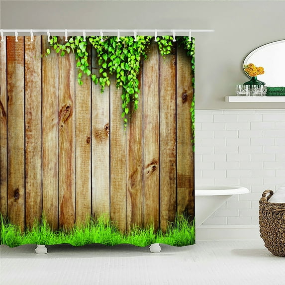 Waterproof Flowers Grass Plant Rock Wall Shower Curtain For Bathroom Bath Curtains Extra Long 80*200 CM 3d Shower Curtain