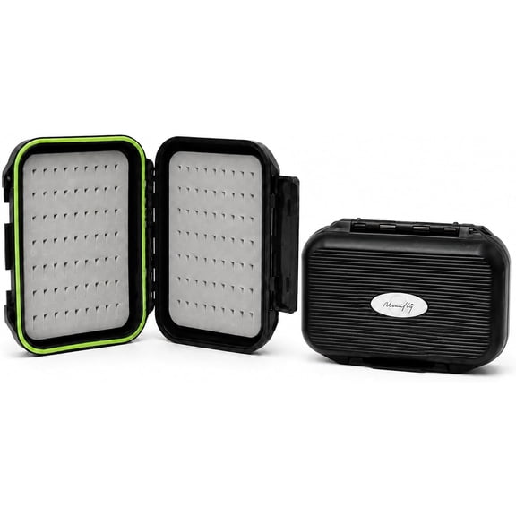 Waterproof Fly Box for Fly Fishing | Double-Sided Fly Fishing Box with Foam Insert | Compact fly fishing box for Dry Flies, Nymphs | Hard Shell Pocket Size Streamer Fly Box | Easy Grip Foam
