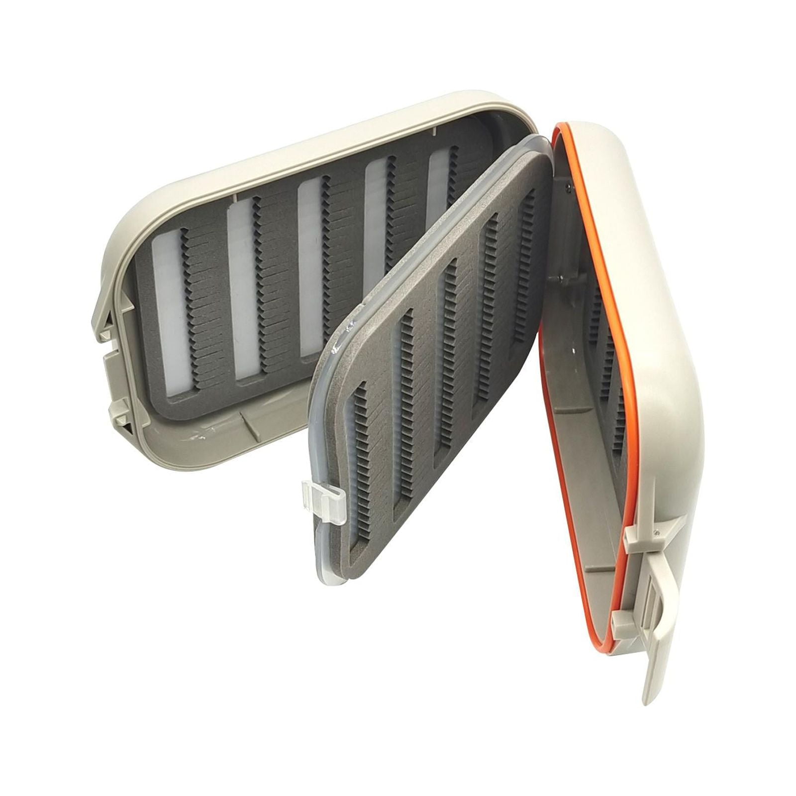Waterproof Fly Boxes Fly Holder Fishing Stuff Equipment, Easy Grip Fly Fishing Storage Case for Fly, Fishing Lures, Bass and Trout Gear