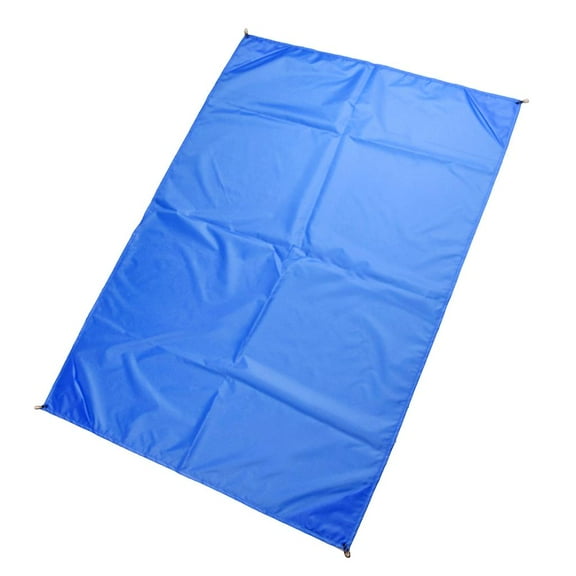 Waterproof Foldable Camping Blanket Folding Pocket Size Beach Mat Reisen im Freien Tent Groundsheet Picnic Blanket Mat with Four Corner Straps 100x140cm Blue