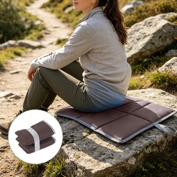 Waterproof Foldable Outdoor Seat Cushion - Oxford Cloth Portable Camping Mat, Thickened Padding for Picnic Hiking Stadium Parks Travel Fishing, Coffee, Ccwuwei