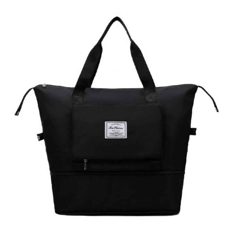 Waterproof Foldie Travel Bag Large Capacity Lightweight Gym Bag Dry and Wet Separation Black Walmart
