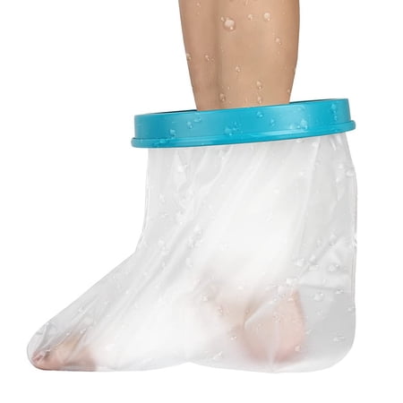 Waterproof Foot Cast Wound Cover Protector for Shower Bath, Watertight Cast Bag Covers for Broken Surgery Foot, Wound and Burns - Reusable
