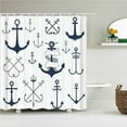 thumbnail image 1 of Waterproof Frabic Shower Curtains Nordic Style Mediterranean Nautical Anchor 3D Printed Bathroom Curtain Polyester Bath Curtain, 1 of 5