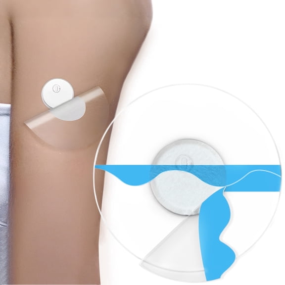 Waterproof Sensor Covers for Libre 3, 20 Pack Transparent  freestyle libre Adhesive Patches Waterproof & Transparent blue, Continuous Protection for 14 Days
