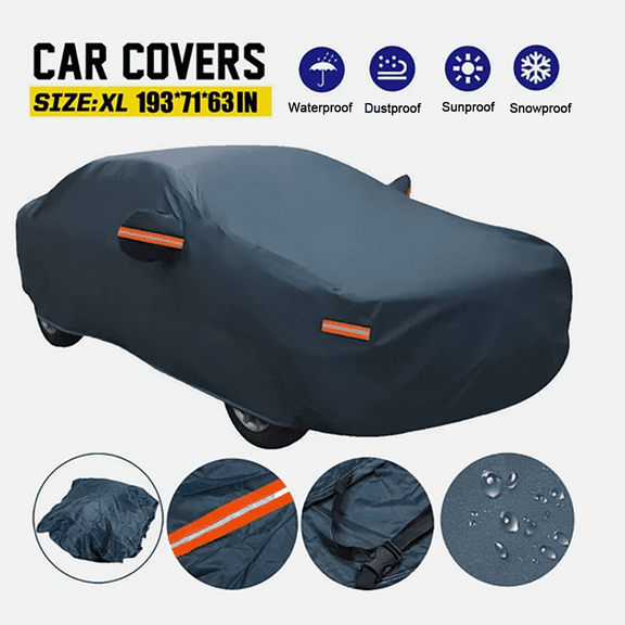 Waterproof Full Car Cover - All Weather Protection for Rain, Snow, UV & Scratch Resistance | Universal Fit for Sedan.