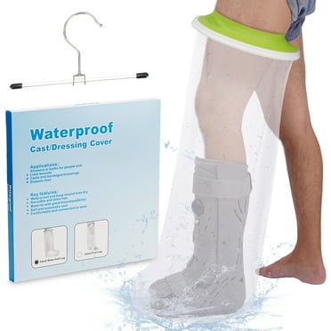 Waterproof Full Leg Cast Cover for Shower Adults, Extra Large Watertight Foot Protector for Plus Size Adults Foot Surgery Casts Boots, Boots Shower Cover Fits Full Leg Size 13"- 41" - Extra Large