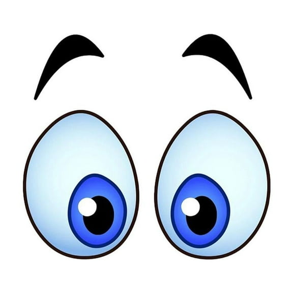 Waterproof Funny Eye Decorative Stickers - DIY for Robots, Cars & Toilets, Cartoon Design, Home & Office Decor