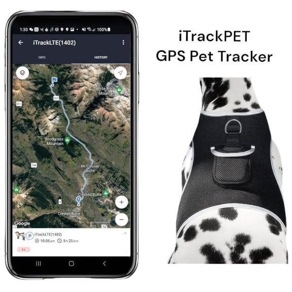 NEW Waterproof GPS Pet Tracker Portable Realtime Mini Tracking Device Size:M